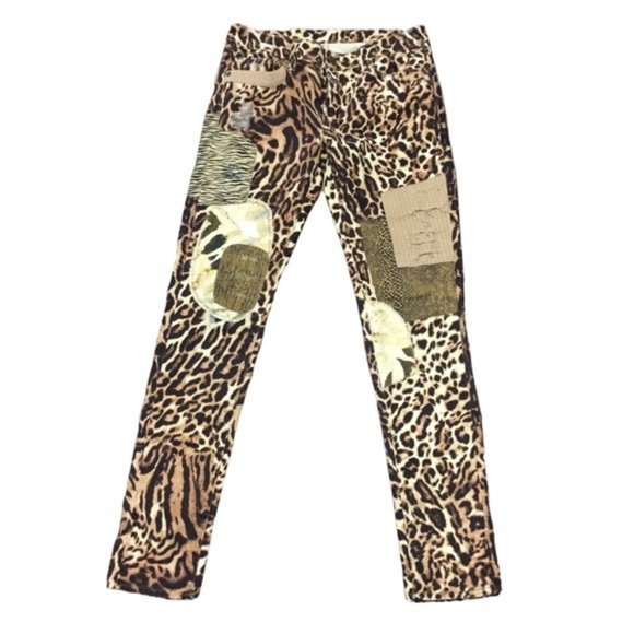 Denim & Supply Ralph Lauren Denim - RARE Deadstock Ralph Lauren Denim & Supply Leopard Cheetah Patchwork Jeans 28/32
